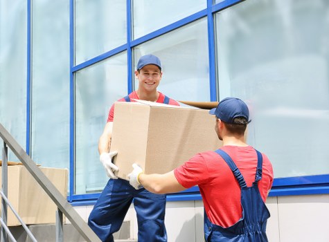 Careful unloading at a Surrey residential property