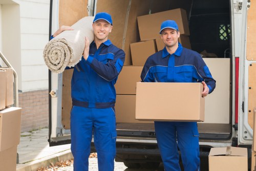 Family home removal example in a busy Surrey town location
