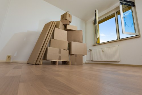 Packing and transporting office items during a Surrey relocation
