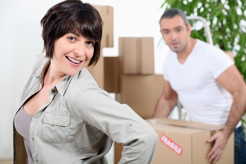 Packed moving boxes ready for a Surrey home relocation